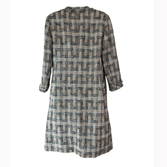 NWT Anne Klein Tweed Lined Cardigan‎ Blazer NEW Women's 4 Geometric - Picture 10 of 10